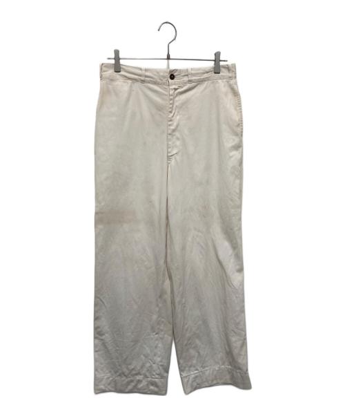 U'S NAVY（ユーエスネイビー）U'S NAVY (ユーエスネイビー) ヴィンテージコットンワークパンツ アイボリー サイズ:不明の古着・服飾アイテム