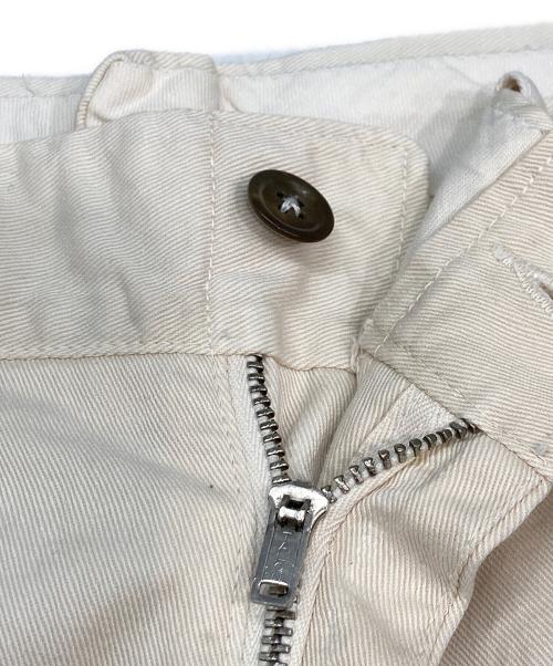 U'S NAVY（ユーエスネイビー）U'S NAVY (ユーエスネイビー) ヴィンテージコットンワークパンツ アイボリー サイズ:不明の古着・服飾アイテム