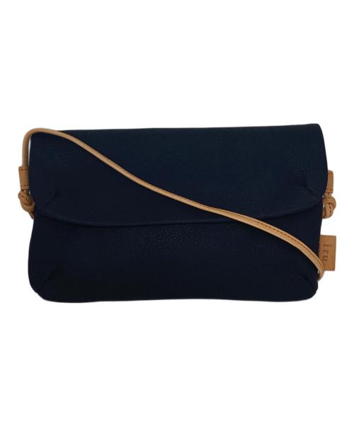 IRU（IRU）IRU (IRU) CRONY. (クローニー) LEATHER FLAP SHOULDER BAG ブラックの古着・服飾アイテム