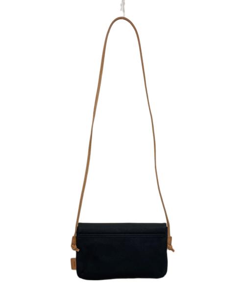 IRU（IRU）IRU (IRU) CRONY. (クローニー) LEATHER FLAP SHOULDER BAG ブラックの古着・服飾アイテム