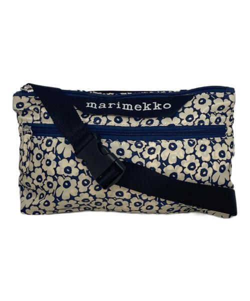 marimekko（マリメッコ）marimekko (マリメッコ) Neat Crossbody Unikko S ベージュ×ネイビーの古着・服飾アイテム