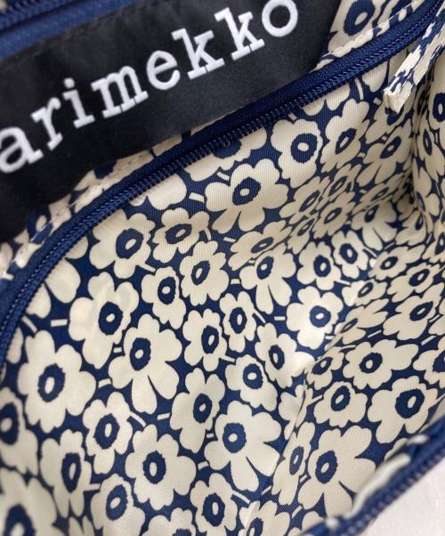 marimekko（マリメッコ）marimekko (マリメッコ) Neat Crossbody Unikko S ベージュ×ネイビーの古着・服飾アイテム