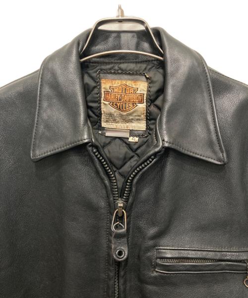 HARLEY-DAVIDSON（ハーレーダビッドソン）HARLEY-DAVIDSON (ハーレーダビッドソン) レザージャケット ブラック サイズ:40の古着・服飾アイテム
