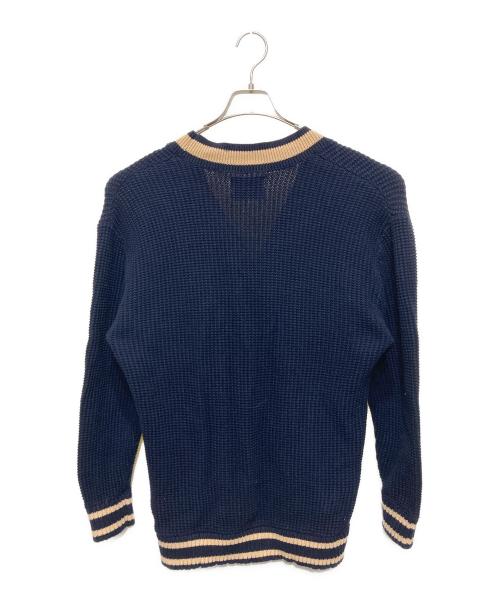 son of the cheese（（サノバチーズ））son of the cheese (（サノバチーズ）) BEAUTY&YOUTH (ビューティーアンドユース) 別注Line Cardigan ネイビー サイズ:Lの古着・服飾アイテム