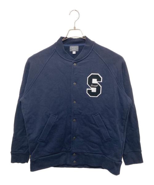 SUNSPEL（サンスペル）SUNSPEL (サンスペル) EDIFICE (エディフィス) 別注Sweat award jacket ネイビー サイズ:Ⅼの古着・服飾アイテム