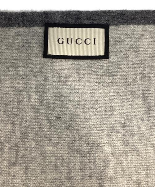GUCCI（グッチ）GUCCI (グッチ) インターロッキングGカシミヤマフラー グレーの古着・服飾アイテム