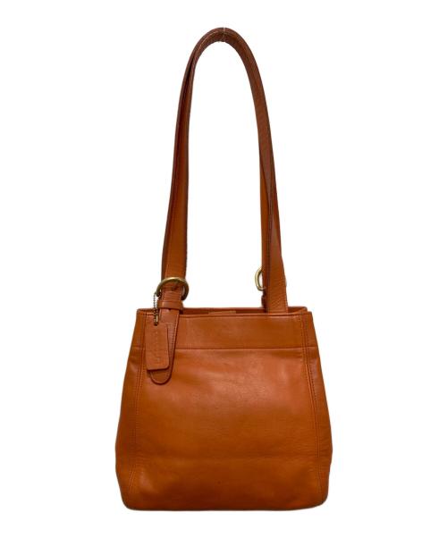 COACH（コーチ）COACH (コーチ) レザートートバッグ オレンジの古着・服飾アイテム