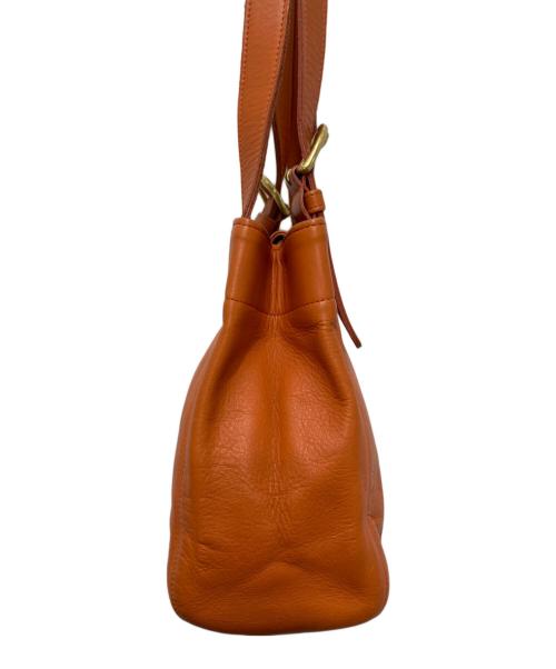 COACH（コーチ）COACH (コーチ) レザートートバッグ オレンジの古着・服飾アイテム