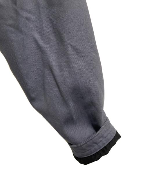 The CLASIK（ザ クラシック）The CLASIK (ザ クラシック) DORMEUIL TONIK WOOL  バンドカラーシャツ グレー サイズ:48の古着・服飾アイテム