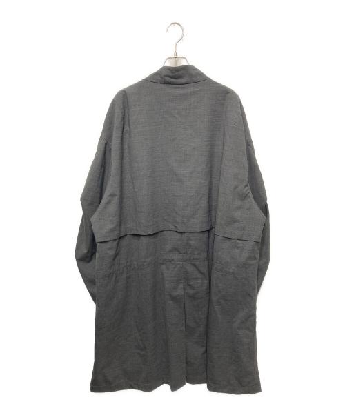 BASISBROEK（バージスブルック）BASISBROEK (バージスブルック) ウールブレンドスタンドカラーコート グレー サイズ:5の古着・服飾アイテム