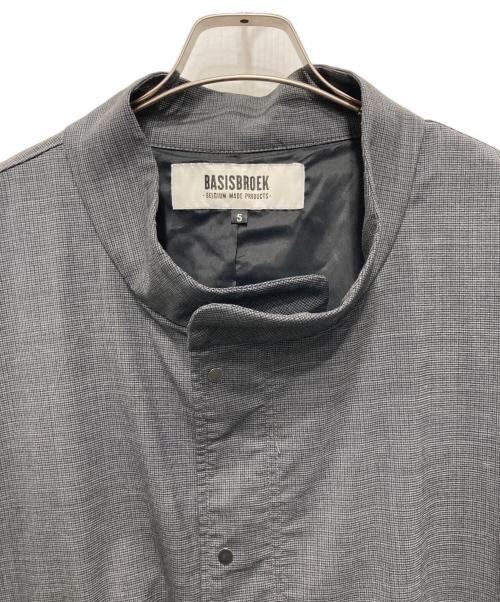 BASISBROEK（バージスブルック）BASISBROEK (バージスブルック) ウールブレンドスタンドカラーコート グレー サイズ:5の古着・服飾アイテム