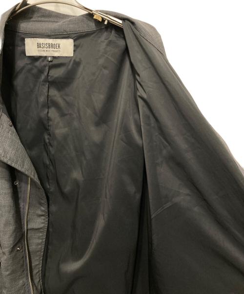 BASISBROEK（バージスブルック）BASISBROEK (バージスブルック) ウールブレンドスタンドカラーコート グレー サイズ:5の古着・服飾アイテム