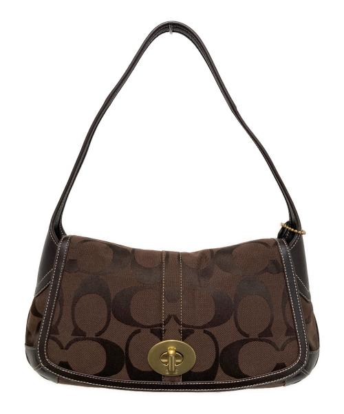 COACH（コーチ）COACH (コーチ) エルゴ シグネチャーワンショルダーバッグ ブラウンの古着・服飾アイテム