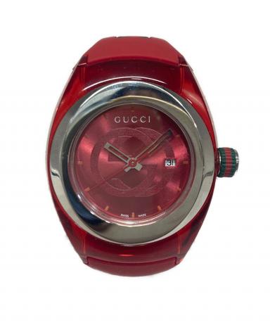 中古・古着通販】GUCCI (グッチ) SYNC ラバーバンドウォッチ レッド