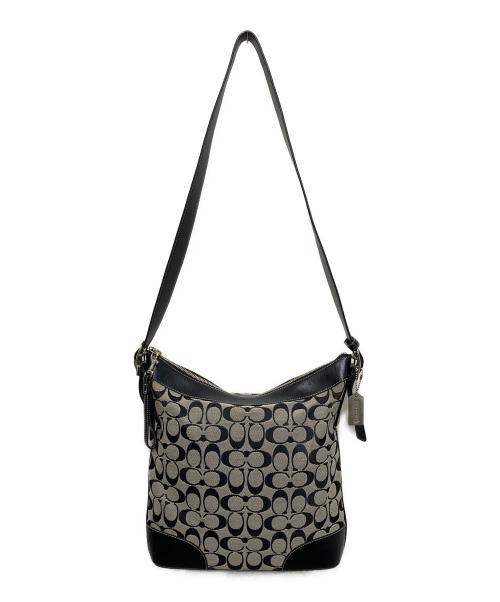 COACH（コーチ）COACH (コーチ) シグネチャーショルダーバッグ ブラックの古着・服飾アイテム