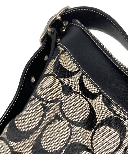 COACH（コーチ）COACH (コーチ) シグネチャーショルダーバッグ ブラックの古着・服飾アイテム