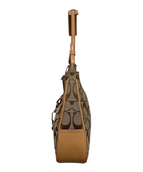 COACH（コーチ）COACH (コーチ) シグネチャーワンショルダーバッグ ベージュの古着・服飾アイテム