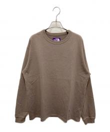 THE NORTHFACE PURPLELABEL（ザ・ノースフェイス パープルレーベル）の古着「ガーメントダイ フィールド ロングスリーブ Tシャツ」｜ベージュ