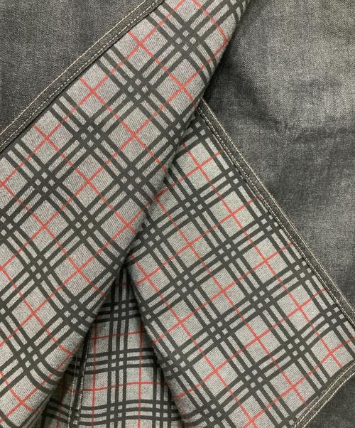 BURBERRY LONDON（バーバリーロンドン）BURBERRY LONDON (バーバリーロンドン) 裏チェックデニムラップスカート インディゴ サイズ:38の古着・服飾アイテム