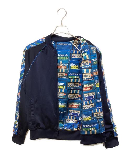 adidas（アディダス）adidas (アディダス) リバーシブルトラックジャケット ネイビー サイズ:Ｌの古着・服飾アイテム