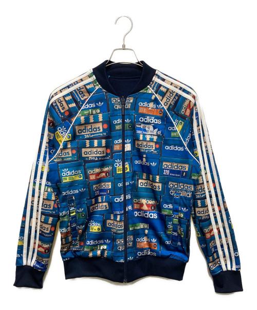 adidas（アディダス）adidas (アディダス) リバーシブルトラックジャケット ネイビー サイズ:Ｌの古着・服飾アイテム