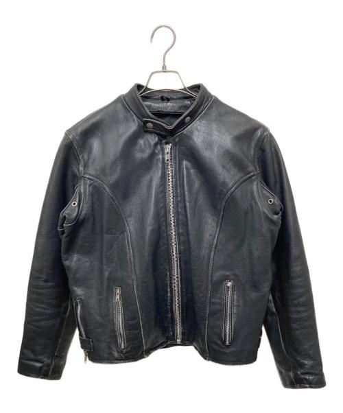 USED（ユーズド）USED (ユーズド) シングルライダースレザージャケット ブラック サイズ:不明の古着・服飾アイテム