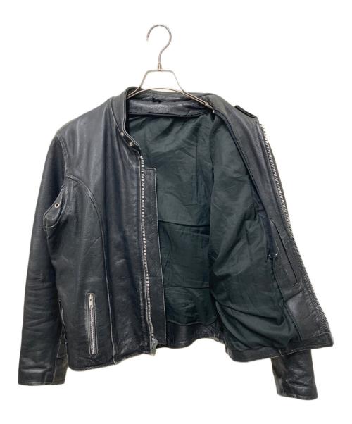 USED（ユーズド）USED (ユーズド) シングルライダースレザージャケット ブラック サイズ:不明の古着・服飾アイテム