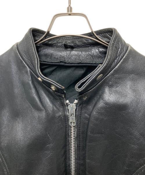 USED（ユーズド）USED (ユーズド) シングルライダースレザージャケット ブラック サイズ:不明の古着・服飾アイテム