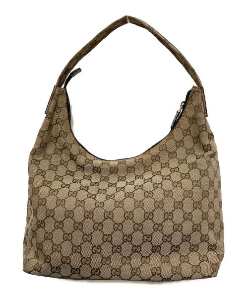 GUCCI（グッチ）GUCCI (グッチ) GGキャンバスワンショルダーバッグ ベージュの古着・服飾アイテム