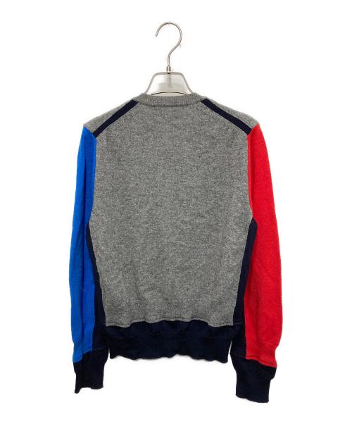 COMME des GARCONS COMME des GARCONS（コムデギャルソン コムデギャルソン）COMME des GARCONS COMME des GARCONS (コムデギャルソン コムデギャルソン) 切替クルーネックカーディガン グレー サイズ:Ⅿの古着・服飾アイテム