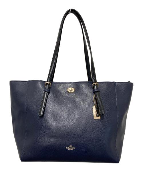 COACH（コーチ）COACH (コーチ) ロックキャリーオールトートバッグ ネイビーの古着・服飾アイテム