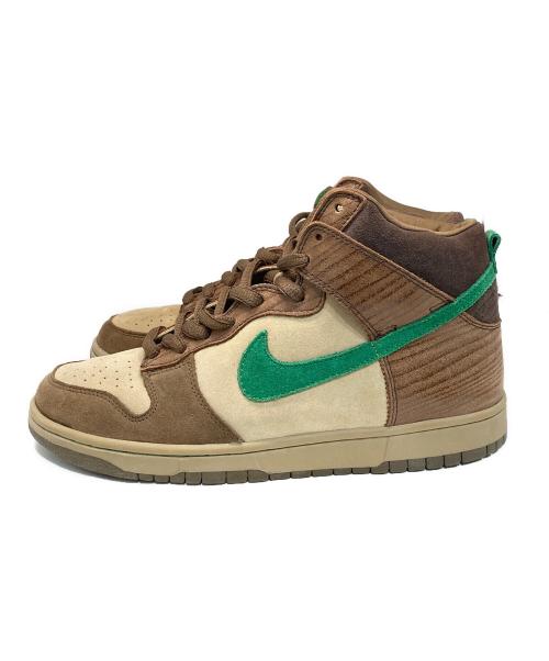 NIKE SB（ナイキエスビー）NIKE SB (ナイキエスビー) DUNK HIGH PREMIUM SB ブラウン×グリーン サイズ:27.5ｃｍの古着・服飾アイテム