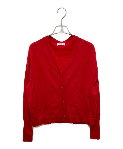 NOLLEY'S（ノーリーズ）NOLLEY'S (ノーリーズ) 18G天竺ゆったりVネックカーディガン レッド サイズ:38の古着・服飾アイテム