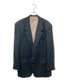 Christian Dior（クリスチャン ディオール）の古着「チェックテーラードジャケット」｜グリーン