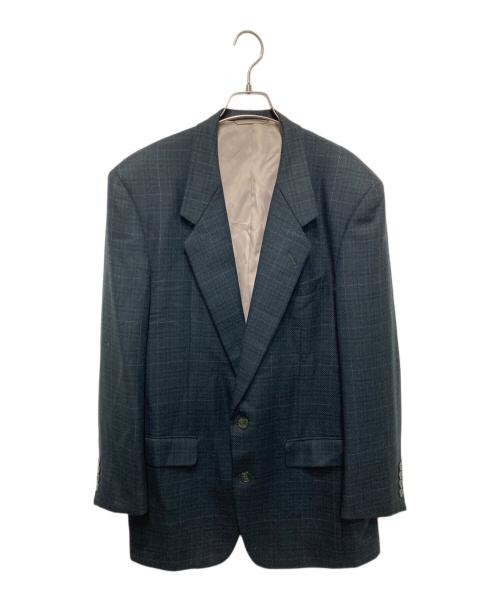 Christian Dior（クリスチャン ディオール）Christian Dior (クリスチャン ディオール) チェックテーラードジャケット グリーン サイズ:96-82-175の古着・服飾アイテム