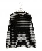 BATONERバトナ―）の古着「PILE WOOL BASQUE SHIRT」｜ホワイト×ブラック
