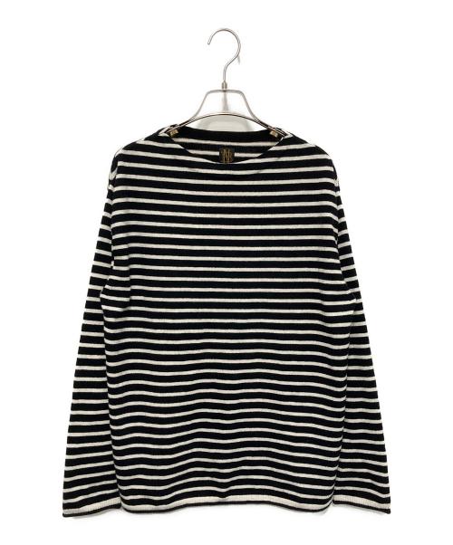 BATONER（バトナ―）BATONER (バトナ―) PILE WOOL BASQUE SHIRT ホワイト×ブラック サイズ:1の古着・服飾アイテム
