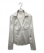 DICH HENDERSONディッチ ヘンダーソン）の古着「Silk-like Shirt」｜ホワイト