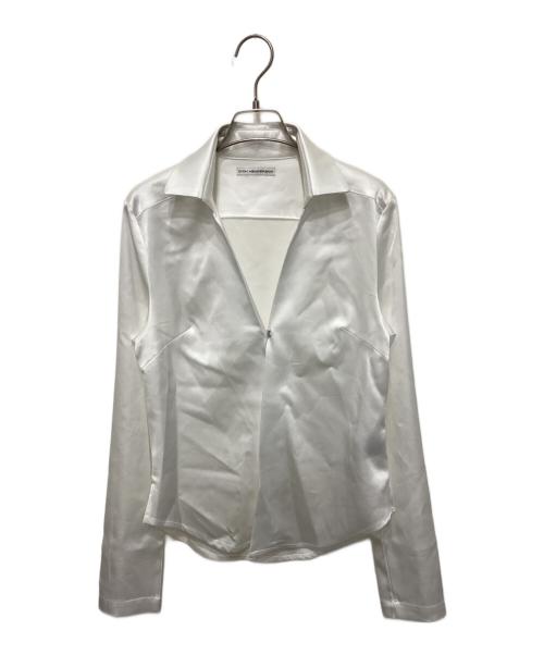 DICH HENDERSON（ディッチ ヘンダーソン）DICH HENDERSON (ディッチ ヘンダーソン) Silk-like Shirt ホワイト サイズ:FREEの古着・服飾アイテム