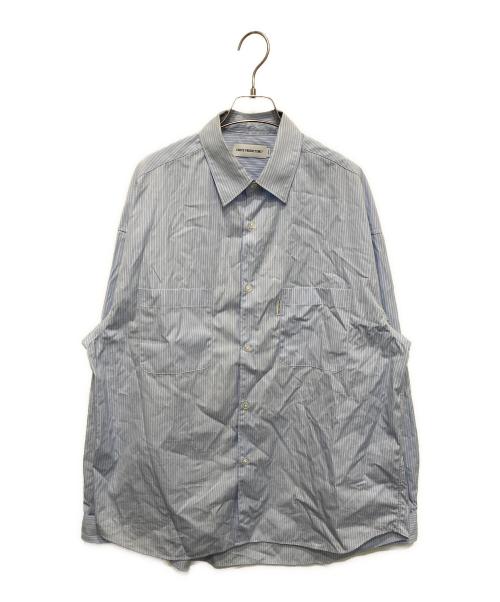 COOTIE PRODUCTIONS（クーティープロダクツ）COOTIE PRODUCTIONS (クーティープロダクツ) Stripe Broad Oversized L/S Shirt スカイブルー サイズ:Sの古着・服飾アイテム