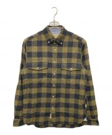 WOOLRICH（ウールリッチ）の古着「バッファローチェックネルシャツ」｜カーキ×ブラック