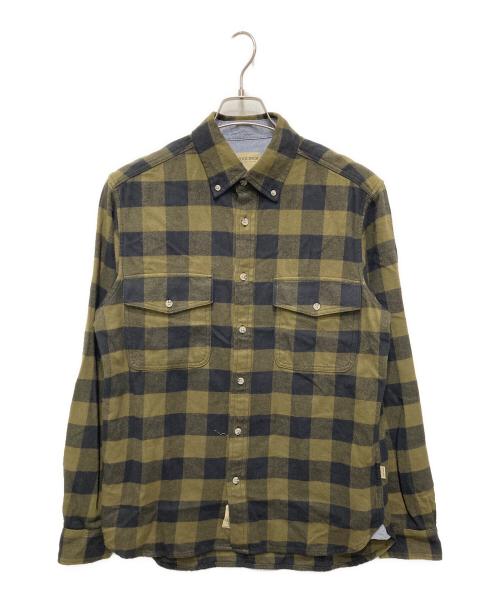 WOOLRICH（ウールリッチ）WOOLRICH (ウールリッチ) バッファローチェックネルシャツ カーキ×ブラック サイズ:Sの古着・服飾アイテム