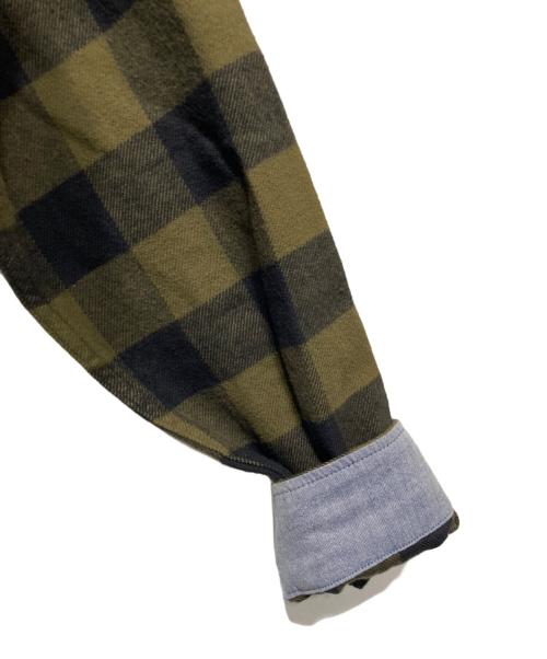 WOOLRICH（ウールリッチ）WOOLRICH (ウールリッチ) バッファローチェックネルシャツ カーキ×ブラック サイズ:Sの古着・服飾アイテム