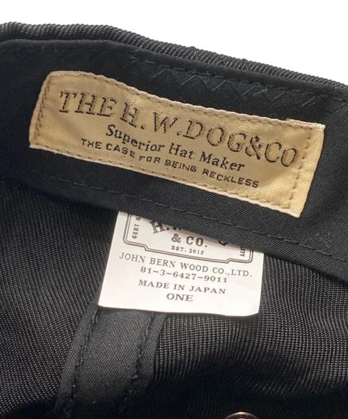 THE H.W.DOG&CO.（エイチダブリュードッグアンドコー）THE H.W.DOG&CO. (エイチダブリュードッグアンドコー) SKATE CAP ブラックの古着・服飾アイテム