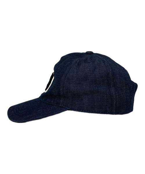 H.R.MARKET（ハリウッドランチマーケッド）H.R.MARKET (ハリウッドランチマーケッド) レイジーHワッペン デニムウォッシュド ベースボールキャップ インディゴの古着・服飾アイテム