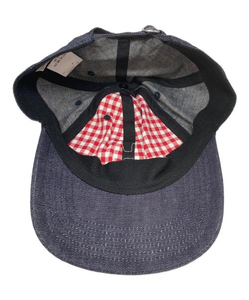 H.R.MARKET（ハリウッドランチマーケッド）H.R.MARKET (ハリウッドランチマーケッド) レイジーHワッペン デニムウォッシュド ベースボールキャップ インディゴの古着・服飾アイテム