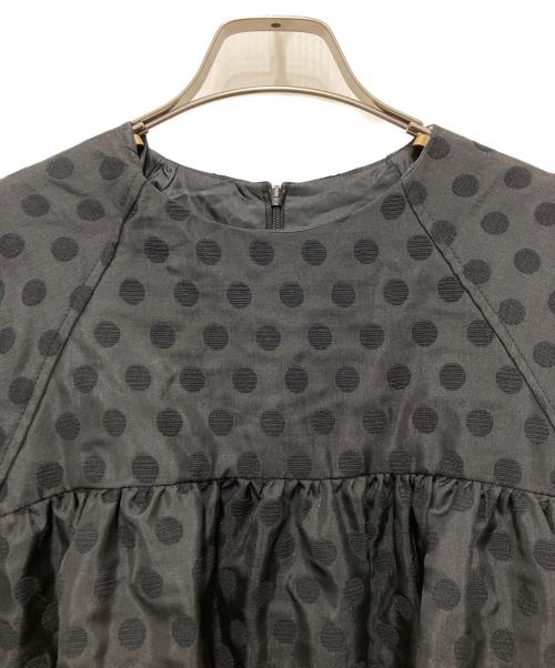 SLOBE citron（スローブシトロン）SLOBE citron (スローブシトロン) ドットジャガードミニドレス ブラック サイズ:FREEの古着・服飾アイテム