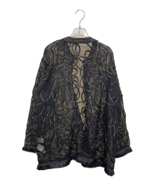 Ameri（アメリ）AMERI (アメリ) シアーボタンレスジャケット ブラック サイズ:FREEの古着・服飾アイテム