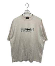 BALENCIAGA（バレンシアガ）の古着「WORLDWIDEロゴプリントTシャツ」｜ベージュ