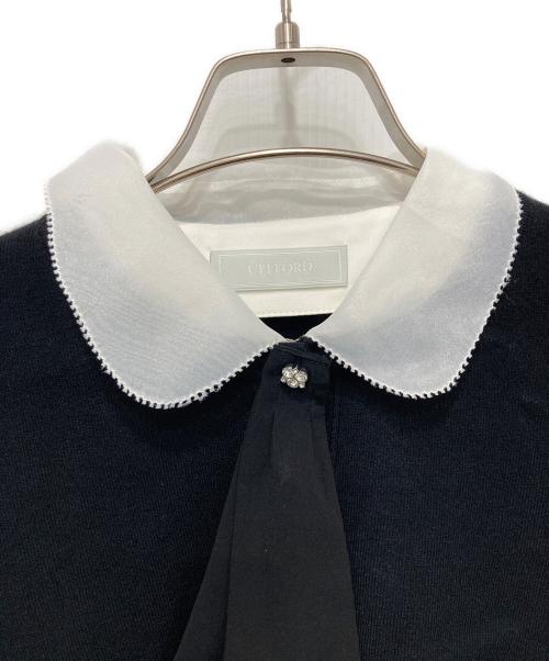 CELFORD（セルフォード）CELFORD (セルフォード) デタッチャブル総針カーディガ ブラック サイズ:36の古着・服飾アイテム